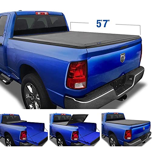 Buy Tyger Auto T3 Soft Tri-Fold Truck Bed Tonneau Cover Compatible with  2009-2018 Dodge Ram 1500 | 2019-2021 Classic Only | Fleetside 5'7 Bed (67)  | without RamBox | TG-BC3D1015 , Black Online in Romania. B00L32LY1I