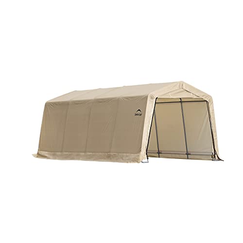 Buy ShelterLogic 10' x 20' x 8' All-Steel Metal Frame Peak Style Roof  Instant Garage and AutoShelter with Waterproof and UV-Treated Ripstop Cover  Online in Indonesia. B001OFNK8O