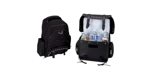 Diamond Plate Heavy-Duty PVC Motorcycle Cooler Bag And Backpack