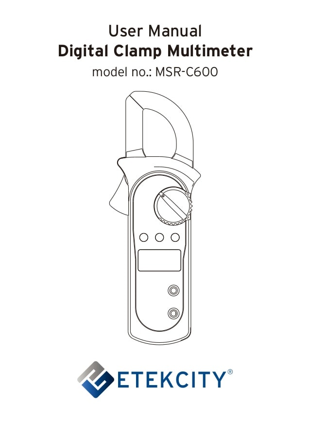 Etekcity MSR-C600 digital clamp meter multimeters