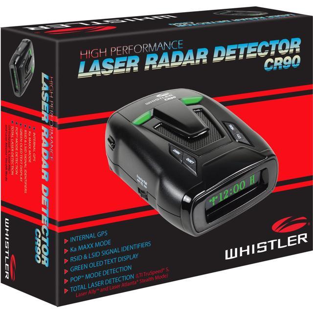 Whistler High Performance Laser Radar Detector Black CR90 - Nutrend.com