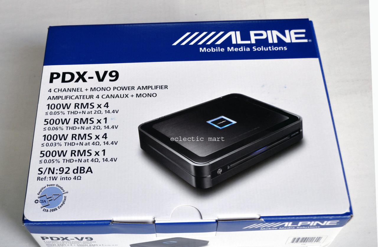 Request ALPINE PDX-V9 5-CH EXTREME POWER DENSITY DIGITAL AMPLIFIER PDXV9 |  Grabr P2P Global Delivery