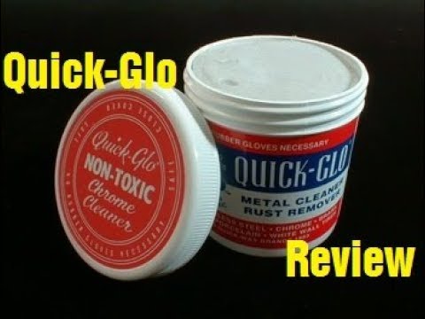 Using Quick-Glo to remove rust from chrome motorcycle pipes. - YouTube