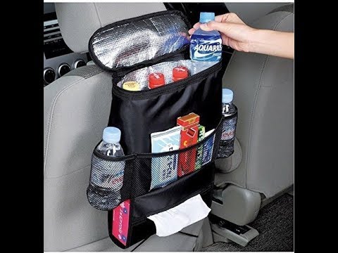 Autoark Standard Car Seat Back Organizer,Multi Pocket Travel Storage Bag -  YouTube