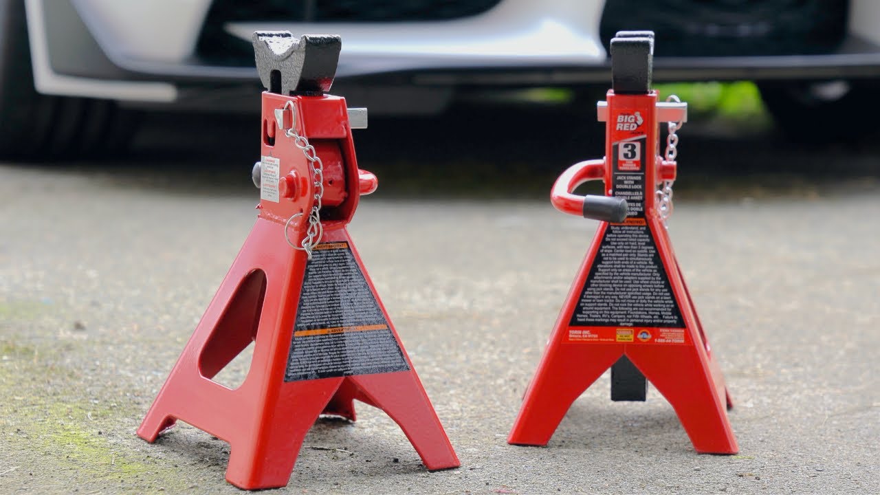 BIG RED T46002A Torin Steel Jack Stands: Double Locking, 6 Ton (12,000 lb)  Capacity, Red, 1 Pair: Buy Online at Best Price in UAE - Amazon.ae