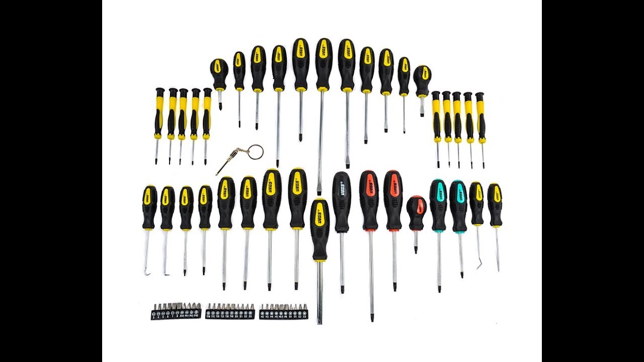 JEGS 69-pc Magnetic Screwdriver set Awls Torx Square Phillips Slotted Bits  80755 - Vooroogoo