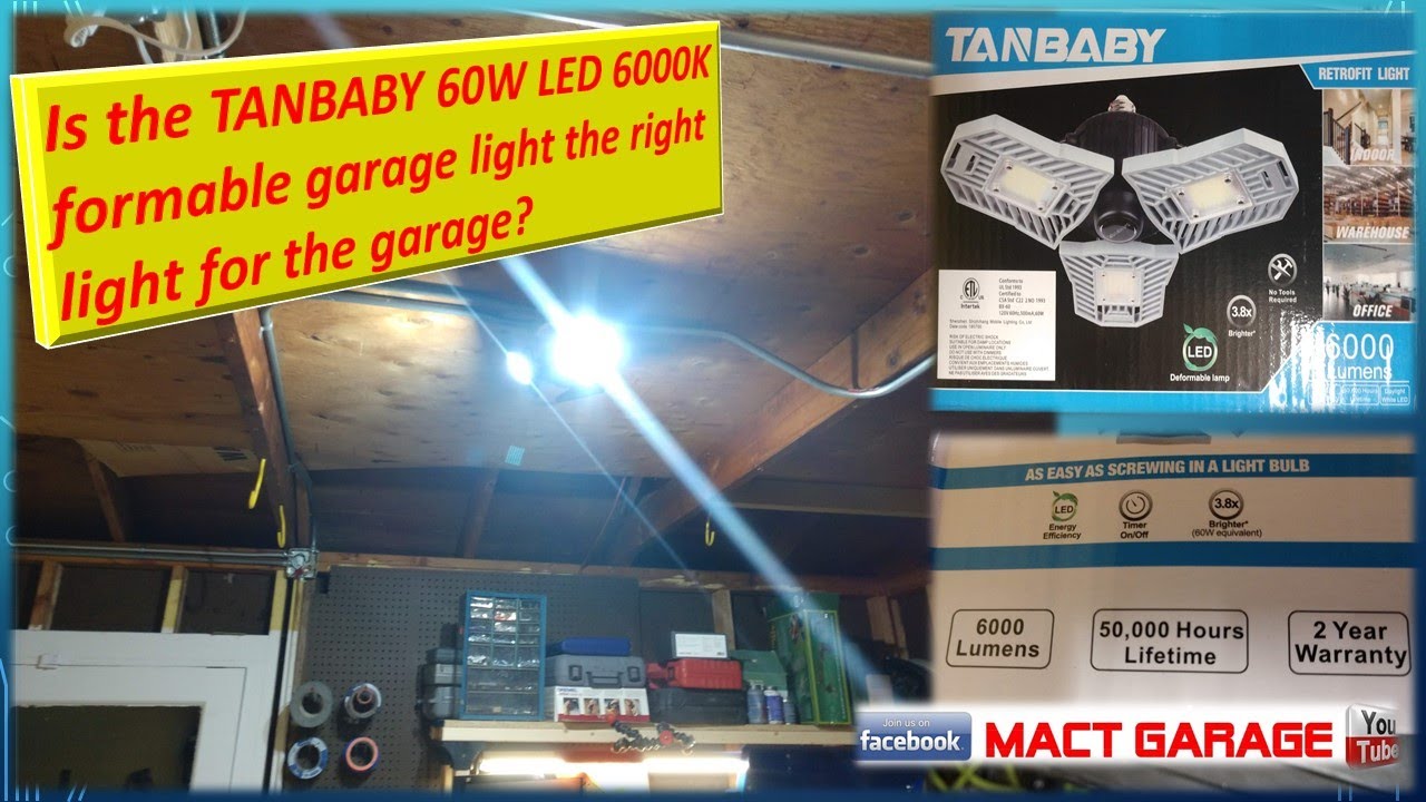 LED Garage Light and LED Ceiling Light, Indoor Deformable Light 6000LM,  High Intensity Mining Lamps, Radar Home Lighting (ordinary) : Amazon.co.uk:  Lighting