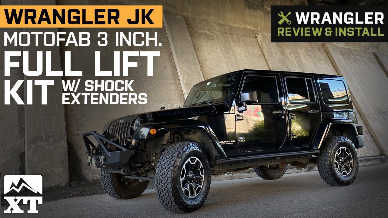 Jeep Wrangler JK MotoFab 3-Inch Full Lift Kit with Shock Extenders Review &  Install - YouTube