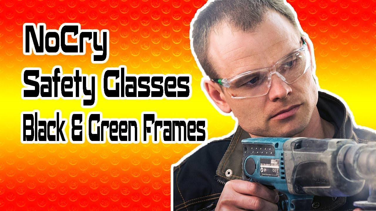 NoCry Safety Glasses with Clear Anti Fog Scratch Resistant Wrap Around  Lenses and No Slip Grips - YouTube