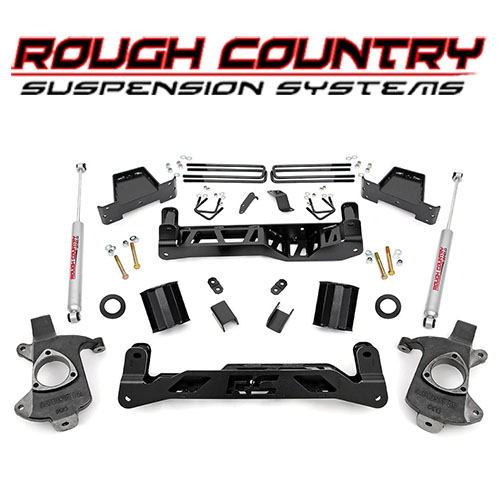 Rough Country 7IN GM SUSPENSION LIFT KIT (14-18 1500 PU 2WD) - Car Stereo  Oxnard Truck Lift Kits Wheels and Tires