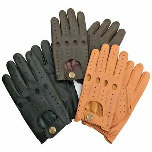 Prime Leather Ultimate Mens Real Soft Premium and Comfortable Cow Hide  Nappa Leather Slim Fit Retro Style Classic Dress Fashion Driving Gloves  Finger Less 314 Colours: Tan and Black- Buy Online in