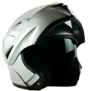 Buy ILM Motorcycle Dual Visor Flip up Modular Full Face Helmet DOT LED  Lights (M, WHITE - LED) Online in Vietnam. B07PTN2B1L