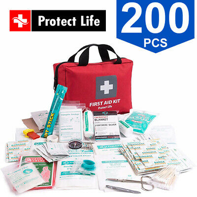 Protect Life 200 Pcs First Aid Medical Emergency + Survival Car Home Travel  Kit | eBay