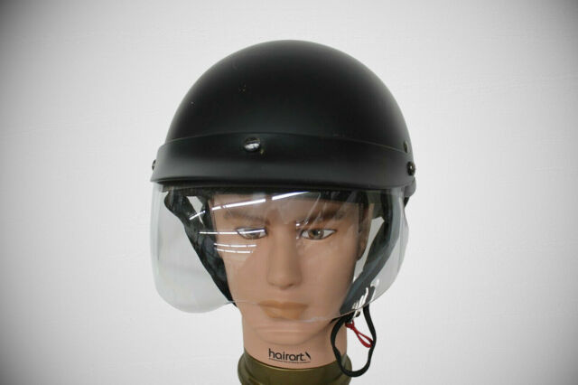 VCAN V531 Cruiser Solid Flat Black X-Small Half Helmet, Helmets - Amazon  Canada