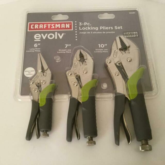 Craftsman Evolv 3-Piece Locking Pliers Set Home & Garden Tools & Workshop  Equipment traveltooday.com