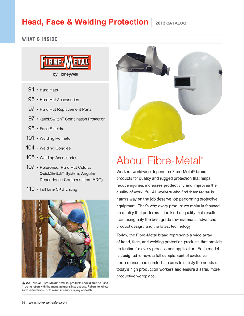 About Fibre-Metal® - Honeywell Safety Products | Manualzz