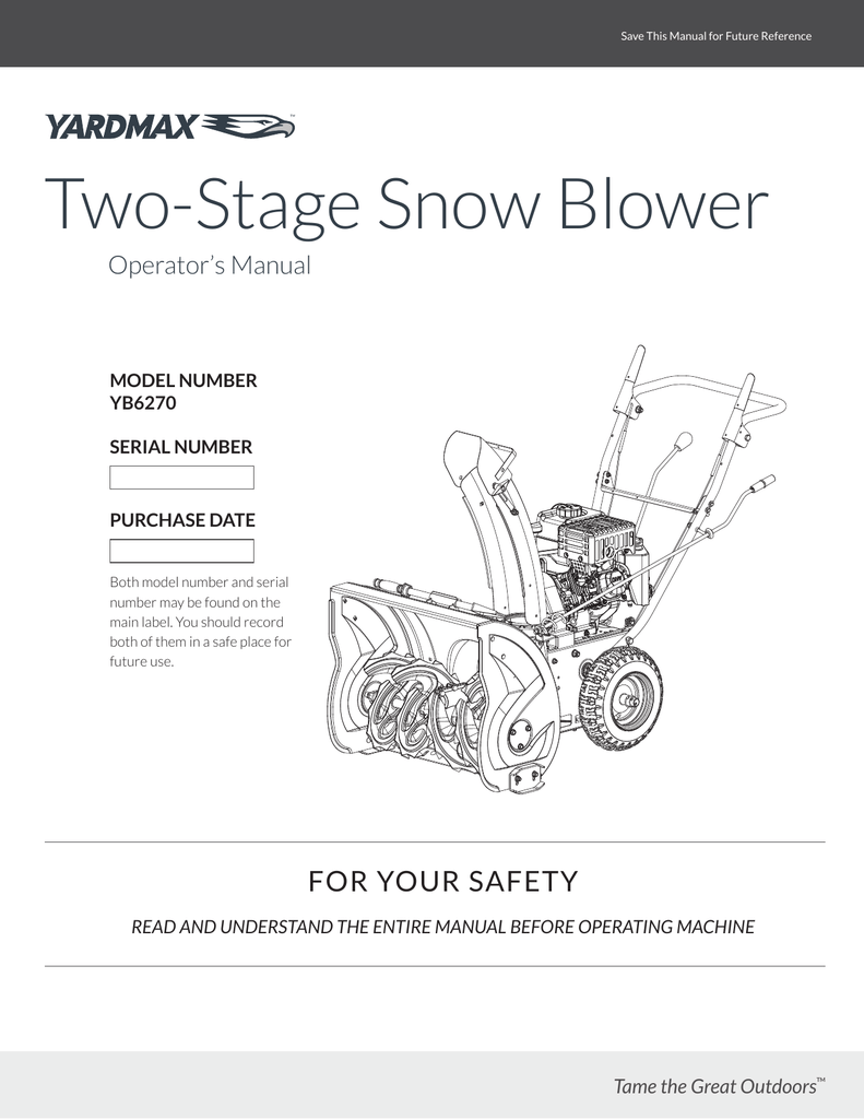 Two-Stage Snow Blower — 24 | Manualzz