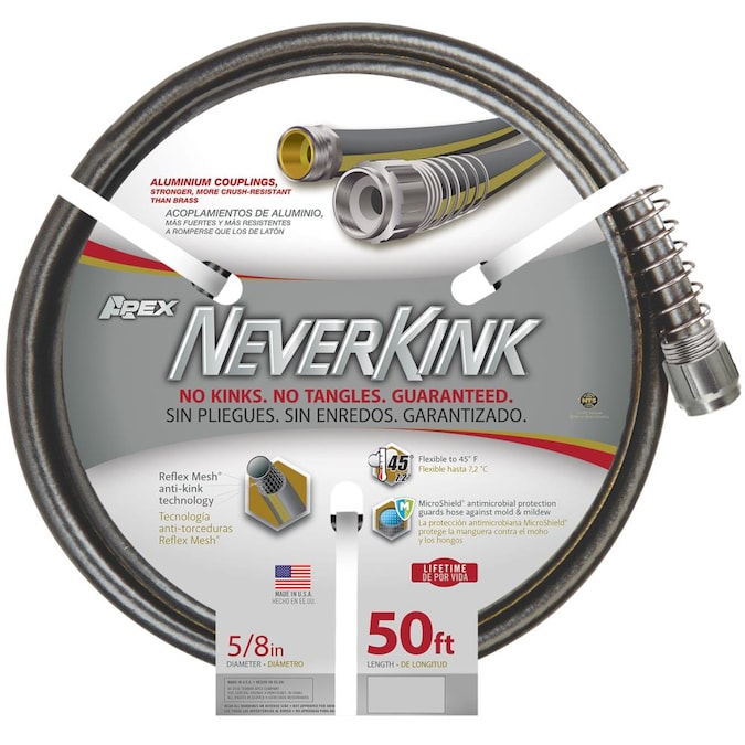 Teknor Apex 5/8-in x 50-ft Heavy-Duty Kink Free Vinyl Gray Coiled Hose in  the Garden Hoses department at Lowes.com