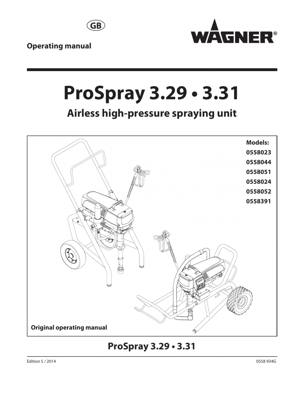 Wagner SprayTech Paint Sprayer 558024 User manual | Manualzz