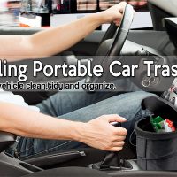 Amazon.com: Zone Tech Universal Traveling Portable Car Trash Can –  Multifunctional Black Collapsible Hanging Waterproof Pop-up Leak Proof  Wastebasket, Organizer : Automotive