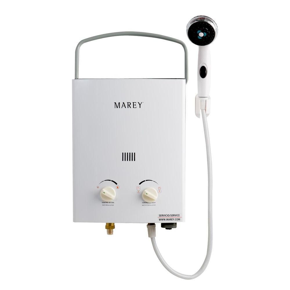 MAREY 2.0 GPM Liquid Propane Gas Portable Tankless Water Heater-GA5PORT -  The Home Depot | Camper, Vintage camper, Tankless water heater