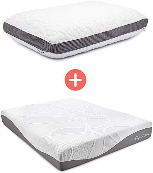 Perfect Cloud Ultraplush 10-Inch Memory Foam Mattress and Double Airflow Memory  Foam Pillow (Full) | Memory foam mattress, Memory foam pillow, Foam pillows