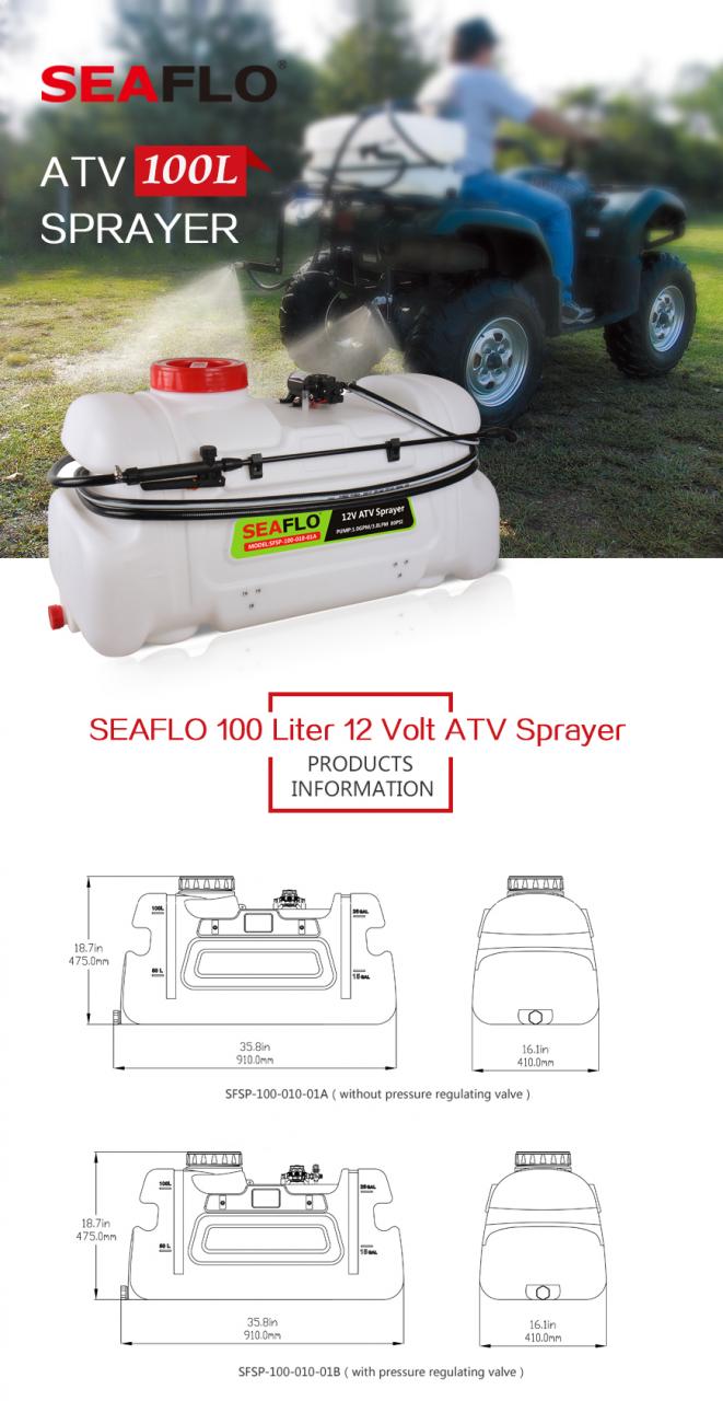 ATV Sprayers | SEAFLO 50Litres ATV Spot Sprayer for Sale