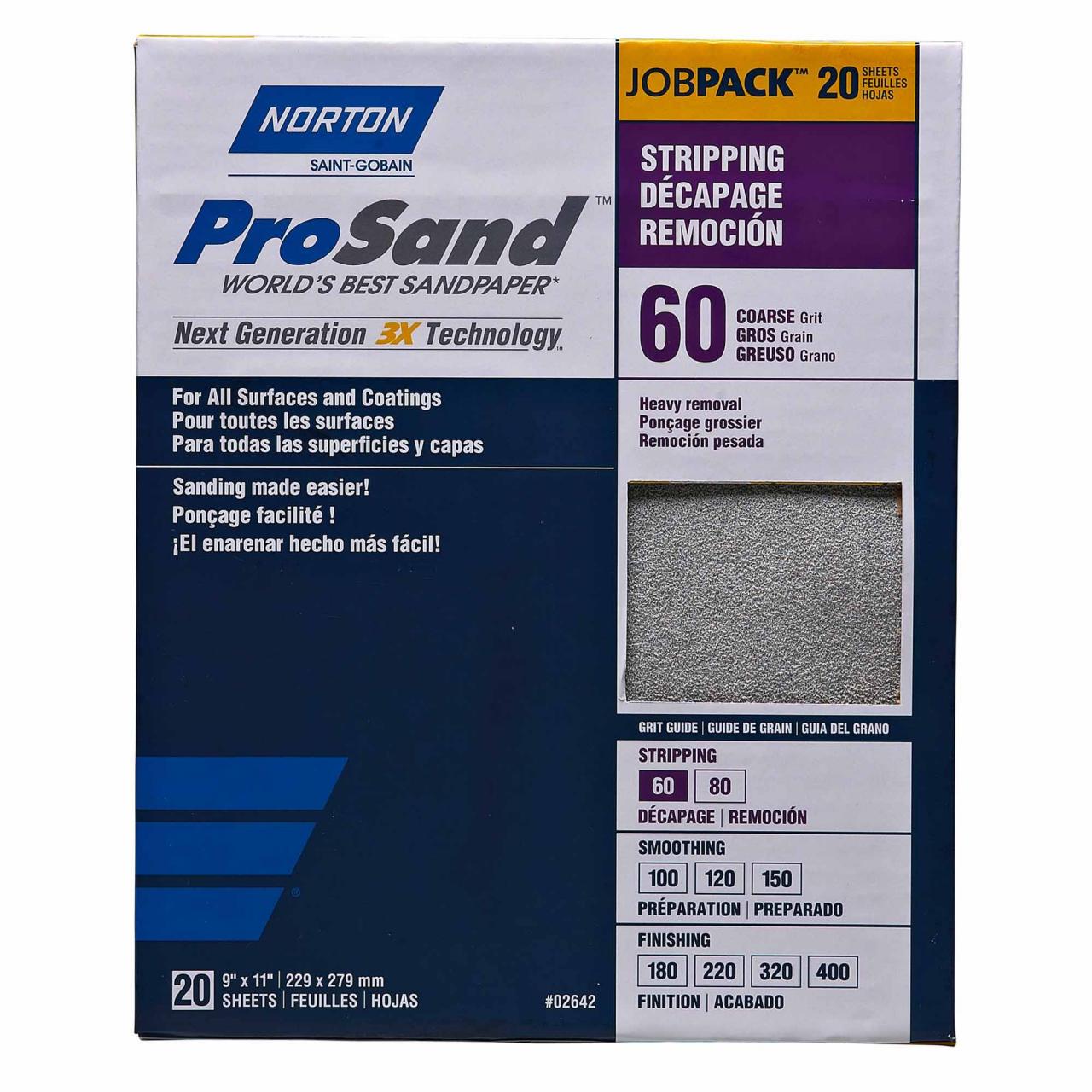 Norton ProSand 10X Performance Sandpaper 9 inch x 11 inch 150-M 20PK Job  Pack | The Home Depot Canada
