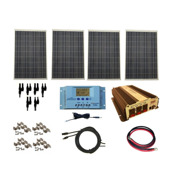 WindyNation 4-Module 40-in x 26.4-in 100-Watt Solar Panel in the Solar  Panels department at Lowes.com