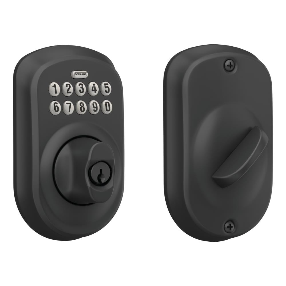 Schlage® Georgian Door Lockset with Camelot Trim and Keypad Door Deadbolt  Lockset at Menards®