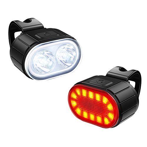 Super Bright LED Headlight and Tailight Set Bike Lights Front and Back  Cycling Safety Accessories for Kids Waterproof Men and Women Te-Rich  Rechargeable Front Bicycle Light & Rear Light Sports & Outdoors