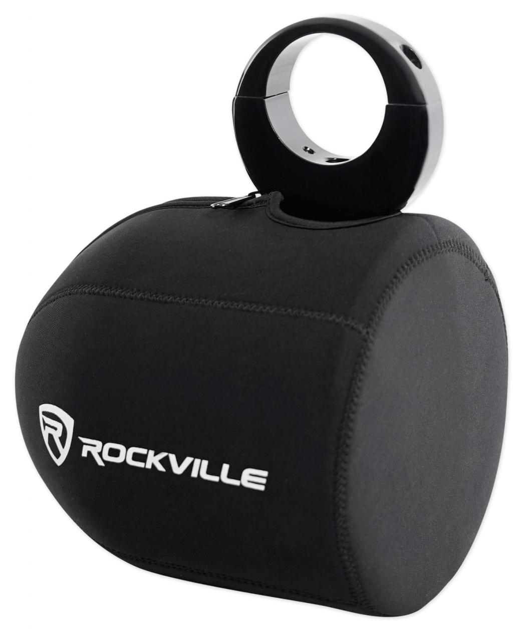Buy 2 Rockville WB65KLED 6.5 600w Black Marine Wakeboard LED Tower Speakers+Remote  Online in Taiwan. B084P6M75J