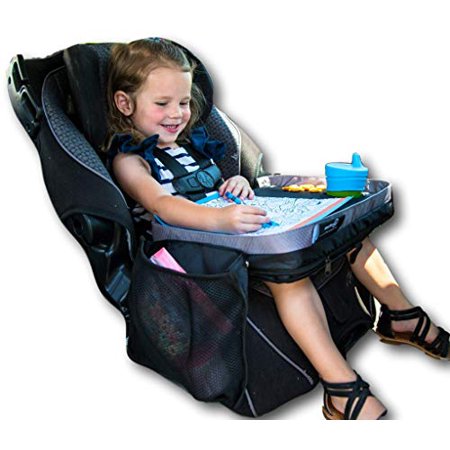 Kids E-Z Travel Lap Desk Tray by Modfamily - Universal Fit for Car Seat,  Stroller & Airplane - Organized Access to Drawing, Snacks, Activities.  Includes Printable Travel Games (Black/Gray) | Walmart Canada