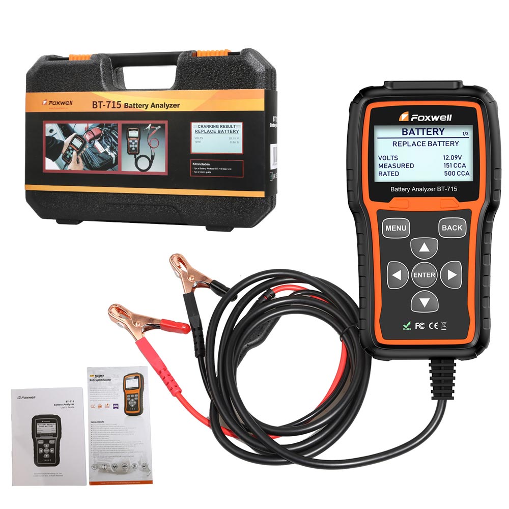 How to use Foxwell BT705 Battery tester on a good battery and a bad battery?