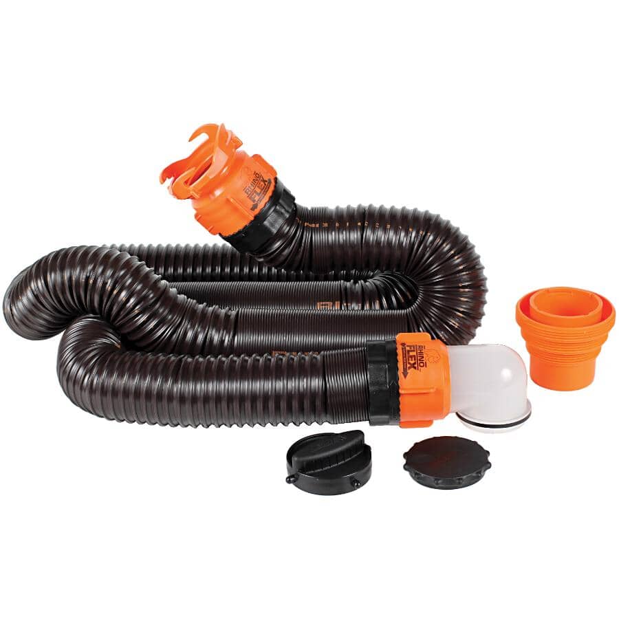 Camco Rhinoflex RV Sewer Hose Kit, with 15' Hose and Swivel Fittings | Home  Hardware