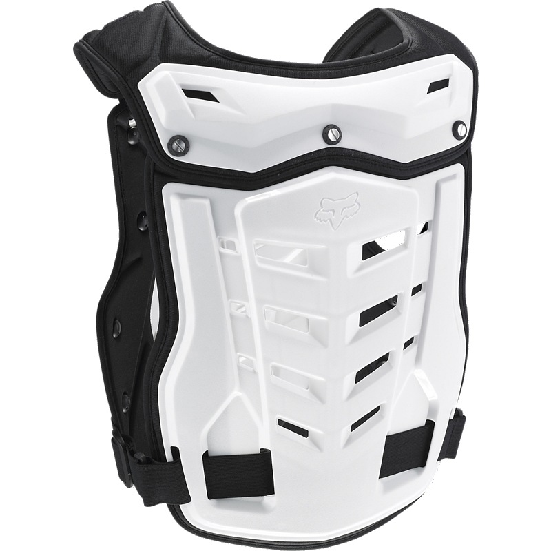 Fox Racing Proframe LC Roost Deflector Guard Chest Protector WHITE 13577