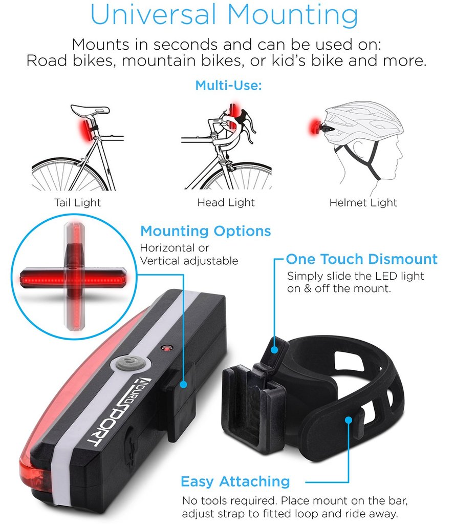 aduro sport bicycle led tail light usb Rechargeable Safety Taillight – Aduro  Products