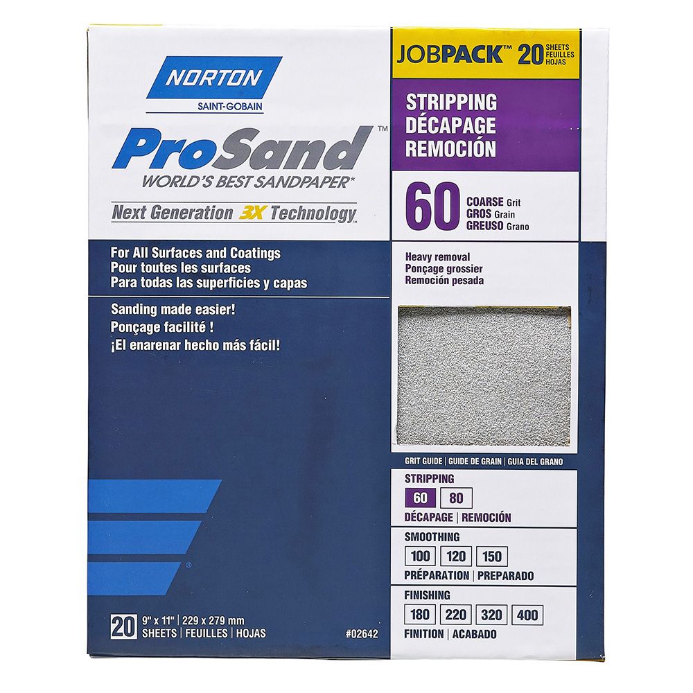 Next Generation of 3X Technology Fiber Backing Norton ProSand Premium Job  Pack Abrasive Sheet Pack of 20 Aluminum Oxide Grit P320 Industrial &  Scientific Sanding Discs