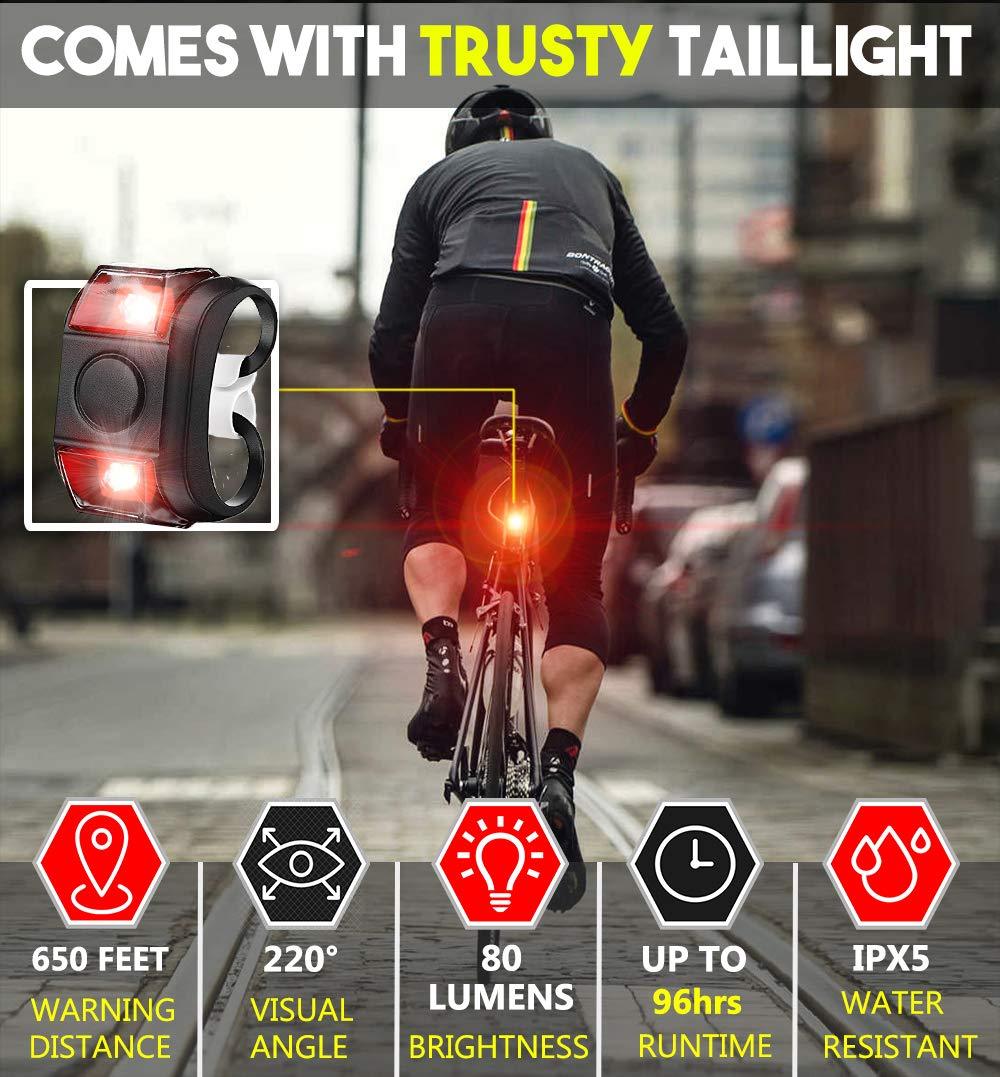 Amazon.com : Blitzu Gator 320 PRO USB Rechargeable Bike Light Set Powerful  Lumen Bicycle Headlight Free Tail Light, LED Front and Back Rear Lights  Easy to Install for Kids Men Women Road