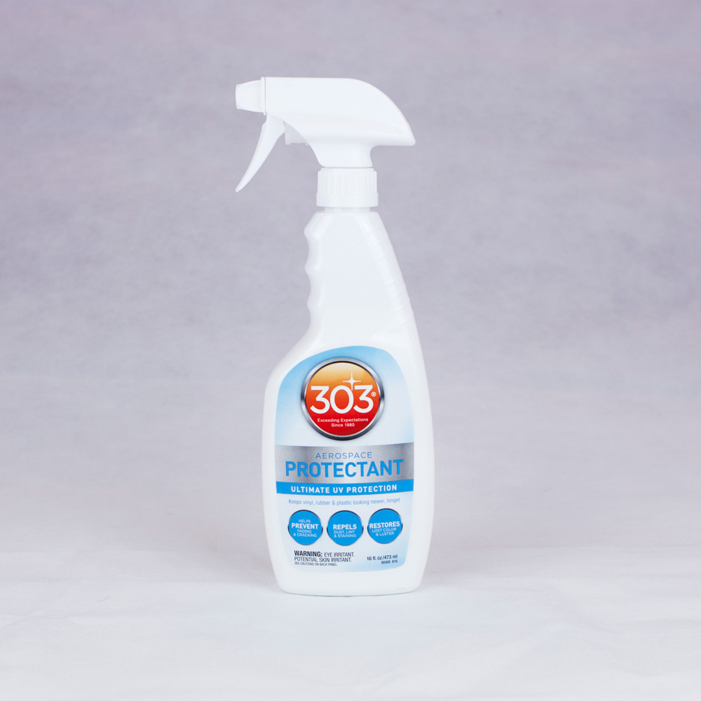 Buy 303 Marine UV Protectant Spray for Vinyl, Plastic, Rubber, Fiberglass,  Leather And More – Dust and Dirt Repellant - Non-Toxic, Matte Finish, 32  fl. oz. (30306) Online in Hong Kong. B000XBCURW