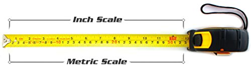 Tape Measure 33-Foot (10m) by Magnelex, Inches and Metric - Import It All