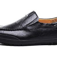 Vancilin men's Casual Leather Fashion Slip-on Loafers | Leather fashion,  Dress shoes men, Loafers