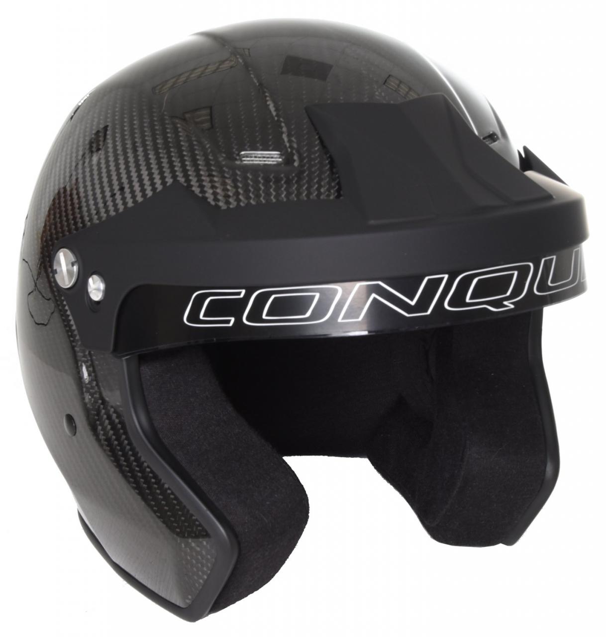 Conquer Carbon Fiber Snell SA2015 Approved Open Face Racing Helmet –  RoadBikeOutlet