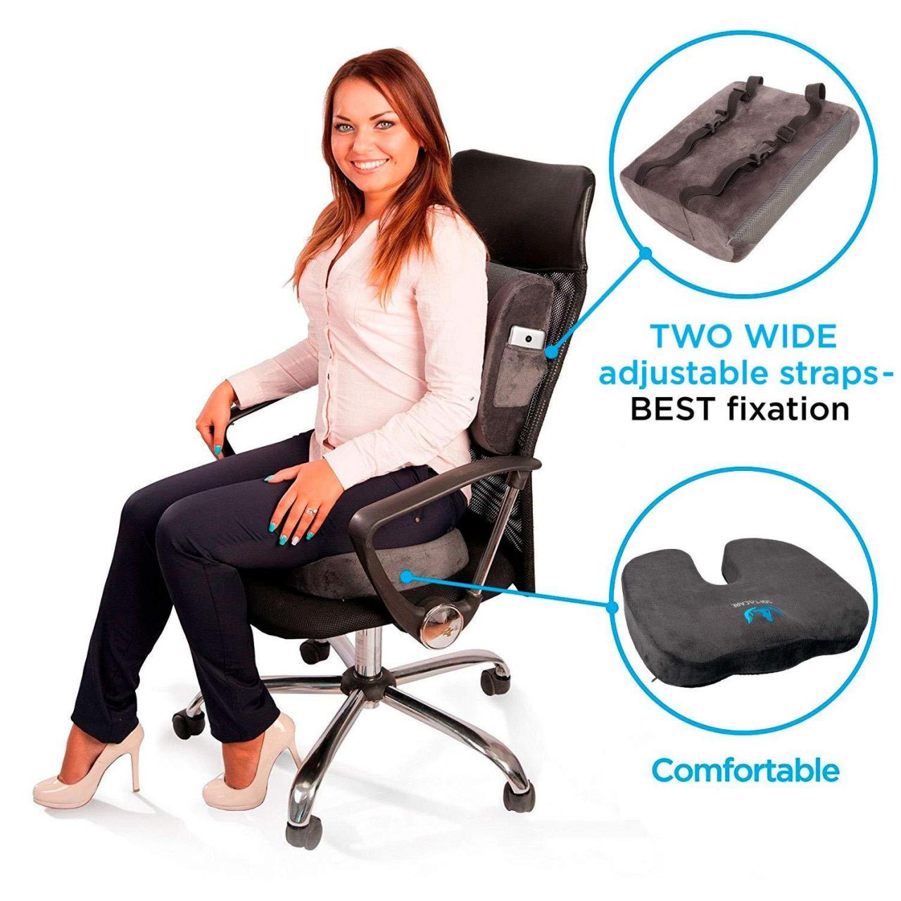 Buy SOFTaCARE Best Seat Cushion - Big Cushion Seat - Office Chair Cushion  18x16x3 1/2- Chair Pillow Memory Foam! Ideal Car Seat Cushion-Coccyx Cushion-Relieve  Your Pain Size has The Meaning (Black) Online