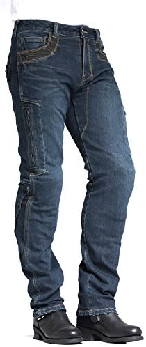 MAXLER JEAN Biker Jeans for men - Slim Straight Fit Motorcycle Riding Pants,  002 Blue (Size 30): Buy Online at Best Price in UAE - Amazon.ae