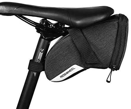 ROSWHEEL Bike Handlebar Bag Bicycle Front Storage Bag, MTB Mountain Road  Bike Front Frame Tube Pouch with Map Holder