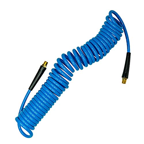 Plews / Edelmann Amflo 24-25E-RET Polyurethane Recoil Air Hose -  Lightweight, Non-Marring, Extreme Cold Flexible, Self-Storing, Ideal for  Home, Shop, or Industry, 1/4