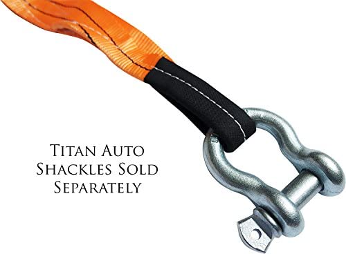 Titan Auto Heavy Duty Recovery Strap | for Off-Road Recovery and Towing  (2.5