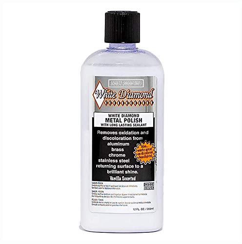 White Diamond Metal Polish with Long Lasting Sealant, 12 fl oz is a cleaner  and polisher all in one. Removes oxidation and discoloration from aluminum,  brass, chrome and many other metals- Buy