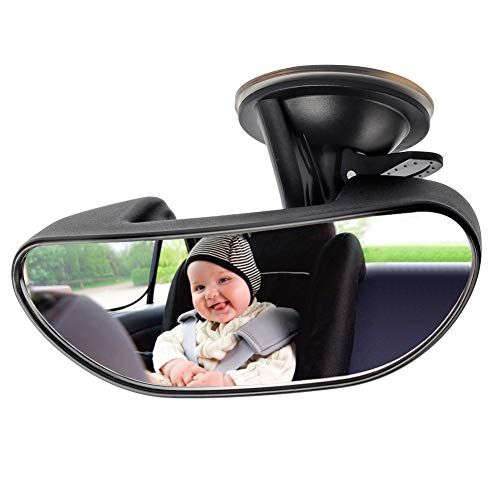 Baby Mirror for Car, GES Rear View Mirror 360 Degree Adjustable Strengthen  Suction Cup Mirror for Car (5.9× 2.2Inch) - Black- Buy Online in Bosnia and  Herzegovina at Desertcart - 106032913.
